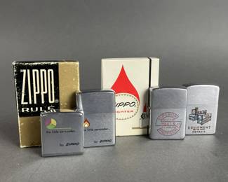 Lot 411 | Vintage Zippo Lighters & Rule