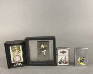 Lot 539 | Witch Craft , Harley Davidson Zippos & More