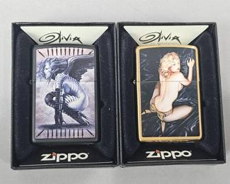 Lot 90 | 2 Zippo Olivia De Berardinis Lighters