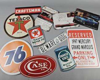 Lot 316 | Vintage Tin Advertising Signs & More!