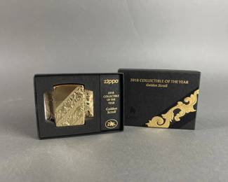 Lot 56 | Zippo 2018 COY Golden Scroll Lighter