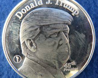 Lot 30. .999 Silver Trump round