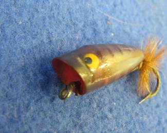 Lot 254. Vintage Heddon 1" Popper Spook Brown Fly 1938-1953 Fly Fishing Bait
