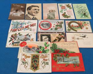 Lot 111. 15 used and unused Golden Era postcards from the early 1900s