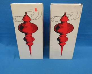 Lot 314. Two Department 56 jumbo finial ornaments