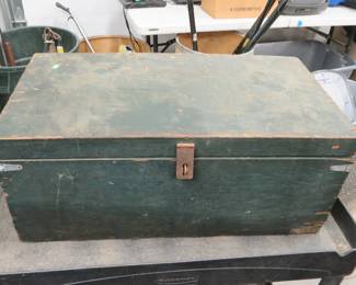 Lot 138. Wooden footlocker