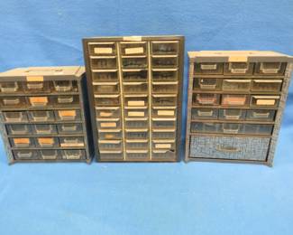 Lot 118. Three organizers with contents