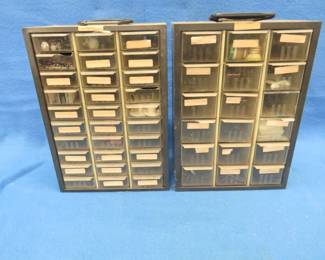 Lot 152. Two organizers with contents