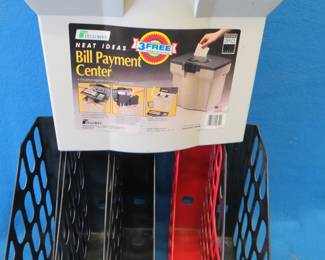 Lot 349. Magazine or file holders and a bill box