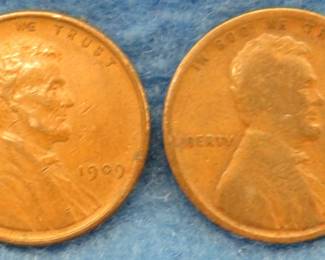 Lot 85. 1909 P V.D.B. and 1912 D Lincoln pennies