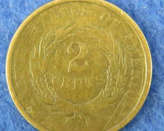 Lot 32. 1864 two cent&nbsp;piece