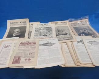Lot 368. Copies of Harper's Weekly, Amateur Sportsman and The American Angler from the 1880s
