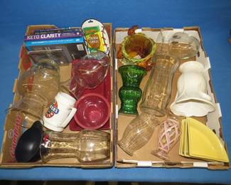 Lot 233. Vases, glassware, and more