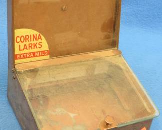 Lot 376. Vintage copper Corina Larks cigar humidor