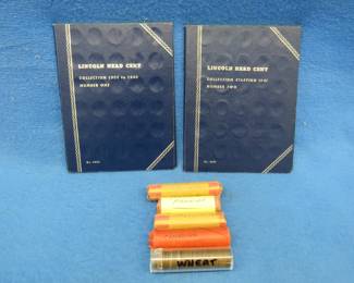 Lot 88. Penny rolls and books  with pennies