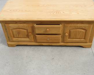 Lot 266. 46 x 19 x 17" oak coffee table