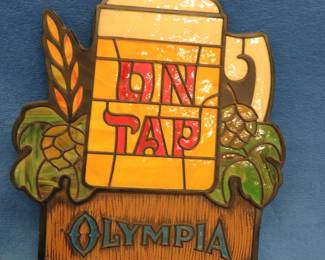 Lot 218. Vacuform Olympia Beer sign