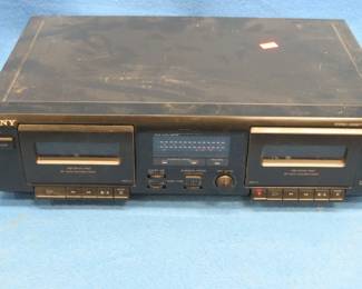 Lot 128. Two cassette players, one CD player and a receiver as shown in the photos. Untested. No remote.