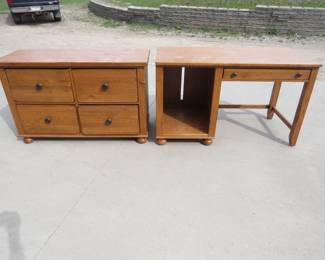 Lot 282. Two-piece wooden desk