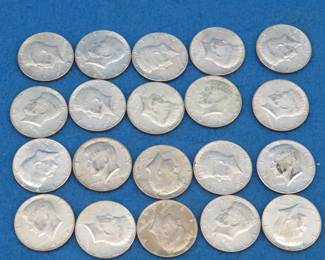 Lot 63. Twenty 1965-1969 Kennedy 40% Silver Half Dollars