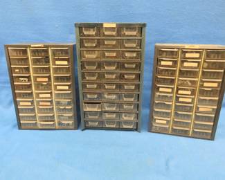 Lot 153. Three organizers with contents