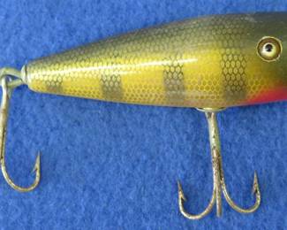 Lot 251. Vintage C.C.B.C. 3" wooden Plunker with glass eyes in excellent condition