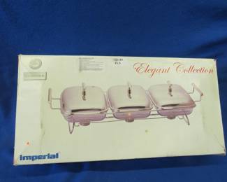 Lot 310. Elegant Collection stainless steel buffet serving set