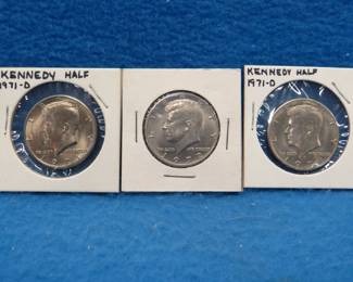Lot 81. Three Kennedy Half Dollars