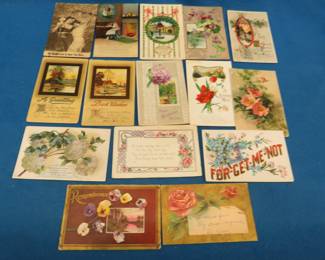 Lot 110. 15 used and unused Golden Era postcards from the early 1900s