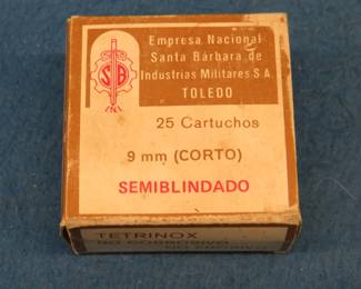 Lot 397. 25 Empresa Nacional 9 mm rounds
