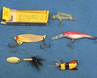 Lot 78. Five vintage baits