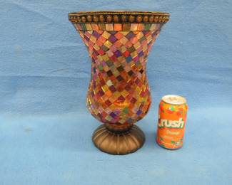 Lot 207. 12" tall decorative vase/candle holder/car key holder/margarita glass/ etc.