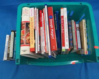 Lot 179. Hard and soft cover books including many cookbooks