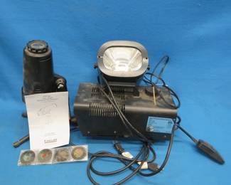 Lot 217. EZ Up Super Bright Holiday & Party Projector, Fogger ands light, all untested