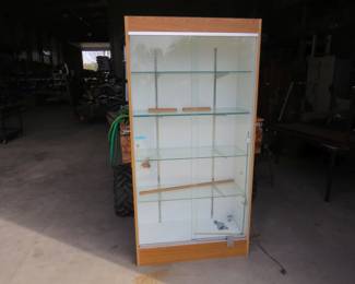 Lot 288. 36 x 16 x 72" display cabinet with 5 shelves