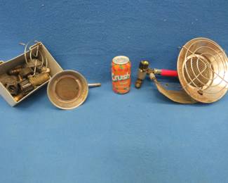 Lot 315. Two propane heaters and some misc. parts