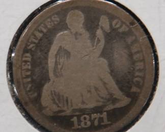 Lot 148. 1871 Liberty Seated dime