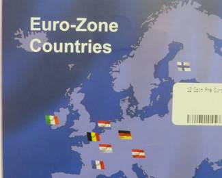 Lot 184. 12-coin collection from the Euro-Zone countries plus a 5 Euro bill