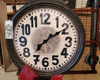 Large Metal Clock Decor