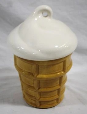 271 - Ice Cream Cone cookie jar, 10 x 6.5
