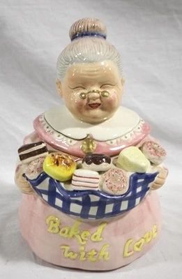 269 - "Baked with Love" cookie jar, 12 x 7
