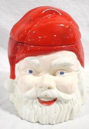 250 - Santa head cookie jar, 12 x 8
