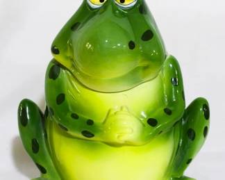 137 - Frog Cookie Jar 9"
