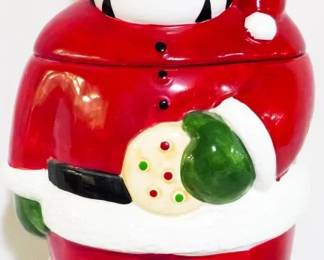213 - Coco Dowley Christmas cat cookie jar, 12.5"
