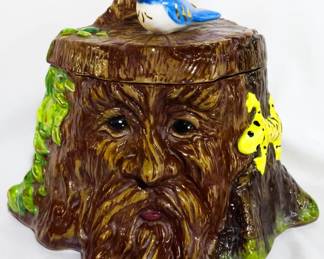 228 - Rare WW Live Wood Ltd Ed cookie jar #4/30, artist signed by Clay Works

