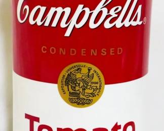 136 - Campbells Tomato Soup Cookie Jar by Gibson 10"
