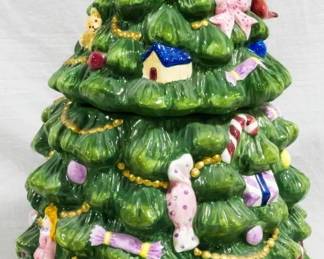 108 - Spode Christmas Tree Cookie Jar 13"
