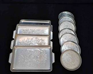 Pewter Serving Trays 
