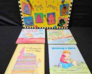 Childrens Books And Wall Hanger