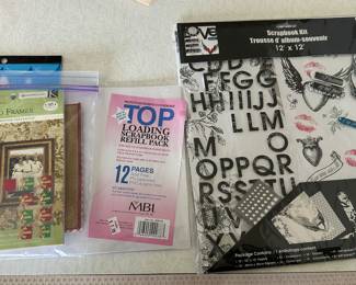 Many scrapbooking supplies